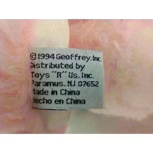 Vintage 1994 Geoffrey Toys R Us Pink Plush Piggy Pig Hand Puppet - Picture 6 of 9